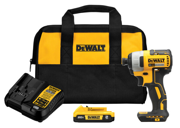 DEWDCF787D1 20V MAX BRUSHLESS 1/4" IMPACT DRIVER, BATTERY, CHARGER KIT