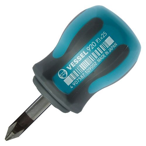 VES920P225 VESSEL MEGADORA #2 PHILLIPS STUBBY SCREWDRIVER 3" OAL