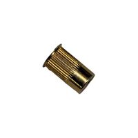 1/4-20 SMALL FLANGE KNURLED STEEL RIVET NUT .165 TO .260 GRIP RANGE YELLOW