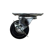 2 1/2 X 1 1/16 HARD RUBBER SWIVEL CASTER 175LB CAPACITY WITH SIDE LOCK BRAKE