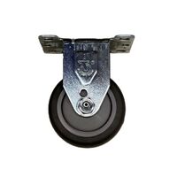 3 X 1 1/4 THERMO PLASTIC RUBBER RIGID CASTER 200LB CAPACITY