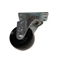 3 X 1 1/4 HARD RUBBER SWIVEL CASTER 150LB CAPACITY