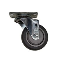 3 X 1 1/4 THERMO PLASTIC RUBBER SWIVEL CASTER 250LB CAPACITY