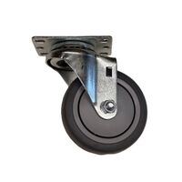 4 X 1 1/4 THERMO PLASTIC RUBBER SWIVEL CASTER 275LB CAPACITY
