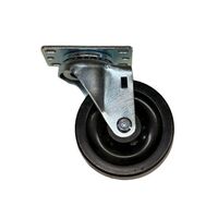 4 X 1 1/4 HARD RUBBER SWIVEL CASTER 250LB CAPACITY