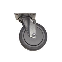 5 X 1 1/4 THERMO PLASTIC RUBBER SWIVEL CASTER 300LB CAPACITY