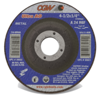 4 1/2&quot; X 1/4&quot; X 7/8&quot; T27 A24-R-BF STEEL DEPRESSED CENTER GRINDING WHEEL