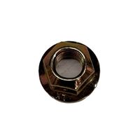 M10-1.5 UNC FLANGE LOCK NUT DIN 6927 CLASS 8 YELLOW ZINC PLATED