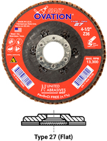 4 1/2&quot; X 7/8&quot; FLAP DISC 36 GRIT