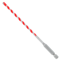 3/16" X 6" X 4" RED GRANITE PLUS CARBIDE-TIPPED HAMMER DRILL BIT 1/4" HEX DRIVE