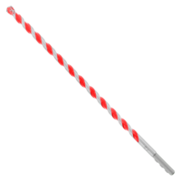 3/8" X 12" X 10" RED GRANITE PLUS CARBIDE-TIPPED HAMMER DRILL BIT 1/4" HEX DRIVE