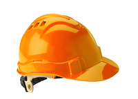 SERPENT SAFETY HELMET - CLASS C - HI-VIZ ORANGE SHELL - RATCHET SUSPENSION