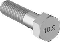 M10-1.5 X 100 UNC HEX CAP SCREW GRADE 10.9 PARTIAL THREAD 16MM HEAD PLAIN