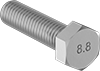 M10-1.5 X 10 UNC HEX CAP SCREW FULL THREAD 17MM HEAD ZINC PLATED