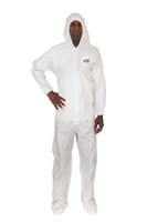 MICROGUARD MP&#174;, MICROPOROUS COVERALL WITH ATTACHED HOOD &amp; BOOTIES - 3XL - 25/BOX