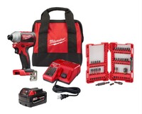 ***DISC***M18 COMPACT BRUSHLESS 1/4&quot; HEX IMPACT DRIVER W/ SHOCKWAVE 32PC IMPACT BIT SET
