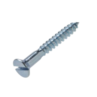 #10 X 1&quot; SLOTTED FLAT HEAD WOOD SCREW SS