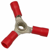 22-16 AWG RED THREE-WAY BUTT CONNECTOR
