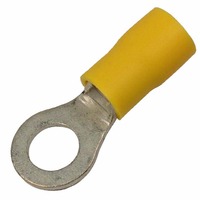 12-10 AWG #6 STUD YELLOW VINYL INSULATED RING TERMINAL