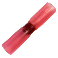 22-16 AWG RED SOLDER &amp; HEAT SHRINK BUTT CONNECTOR