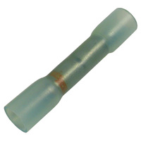 16-14 TO 22-16 AWG BLUE WITH RED &amp; BLUE STRIPE HEAT SHRINK STEP DOWN BUTT CONNECTOR - 100/PK
