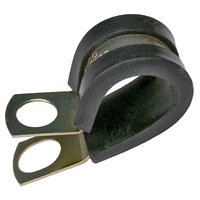 1/4 RUBBER INSULATED  CLAMPS WITH 3/8 MOUNTING HOLE - 100/PK