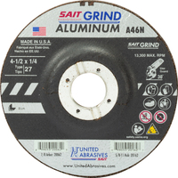 4 1/2&quot; X 1/4&quot; X 7/8&quot; TYPE 27 A46N GRINDING WHEEL (ALUMINUM)