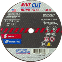 2&quot; X 1/16&quot; X 1/4&quot; TYPE 1 A60T THIN HIGH-SPEED CUTOFF WHEEL