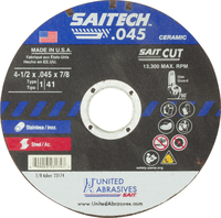 4 1/2&quot; X .045 X 7/8&quot; TYPE 1 HIGH PERFORMANCE CUTTING WHEEL
