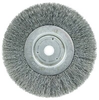WEILER 6&quot; NARROW FACE CRIMPED WIRE WHEEL .006 STEEL FILL 5/8&quot; - 1/2&quot; ARBOR HOLE