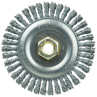 5&quot; ROUGHNECK JR ROOT PASS STRINGER BEAD WELD CLEANING BRUSH .020 STEEL FILL 5/8- 11 NUT