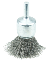 3/4&quot; CRIMPED WIRE END BRUSH .006 STEEL FILL
