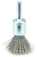 1/2&quot; CRIMPED WIRE END BRUSH .0104 STAINLESS STEEL FILL