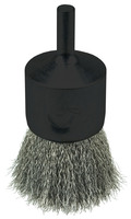1&quot; CRIMPED WIRE END BRUSH .006 STAINLESS STEEL FILL