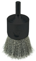 1&quot; CRIMPED WIRE END BRUSH .0104 STAINLESS STEEL FILL