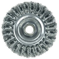 4&quot; STANDARD TWIST KNOT WIRE WHEEL .020 STEEL FILL 5/8-11 ARBOR