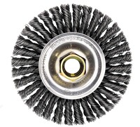 4&quot; ROUGHNECK MAX ROOT PASS STRINGER BEAD WELD CLEANING BRUSH .020 STEEL FILL 5/8-11 NUT