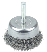 2&quot; UTILITY CRIMPED WIRE CUP BRUSH.0118 STEEL FILL 1/4&quot; STEM