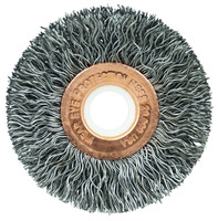 2&quot; SMALL DIAMETER CRIMPED WIRE WHEEL .014 STEEL FILL 1/2&quot; - 3/8&quot; ARBOR HOLE