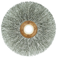 3&quot; SMALL DIAMETER CRIMPED WIRE WHEEL .0118 STAINLESS STEEL FILL 1/2&quot; - 3/8&quot; ARBOR HOLE