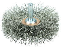 3&quot; STEM-MOUNTED CONFLEX CRIMPED WIRE WHEEL .014 STEEL FILL 1/4&quot; STEM