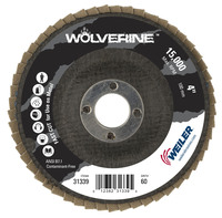 4&quot; X 5/8&quot; VORTEC PRO ANGLED PHENOLIC BACKING T29 CONICAL FLAP DISC 60Z GRIT