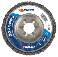 4 1/2&quot; X 7/8&quot; TIGER PREMIUM T29 FLAP DISC 36Z GRIT