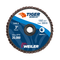 3&quot; S MOUNT BOBCAT T27 FLAT MINI FLAP DISC 120Z GRIT