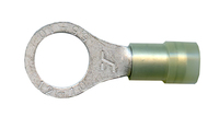 12-10 AWG 3/8 STUD YELLOW NYLON INSULATED RING TERMINAL
