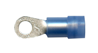 16-14 AWG #6 STUD BLUE NYLON INSULATED RING TERMINAL