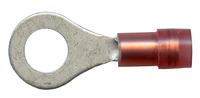 22-18 AWG 1/4 STUD RED NYLON INSULATED RING TERMINAL