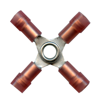 22-18 AWG RED FOUR-WAY BUTT CONNECTOR
